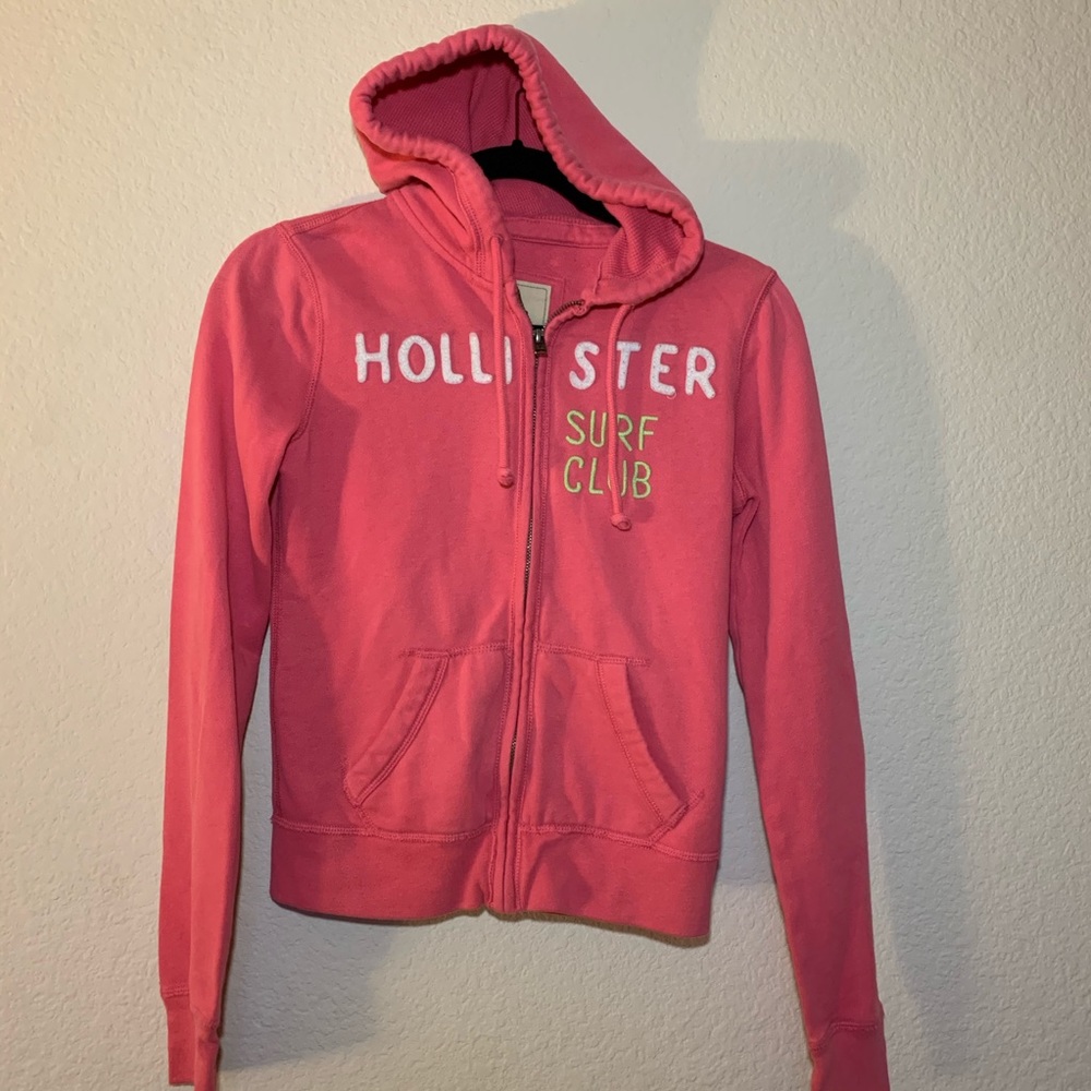 Hollister Neon Pink Zip-Up Jacket